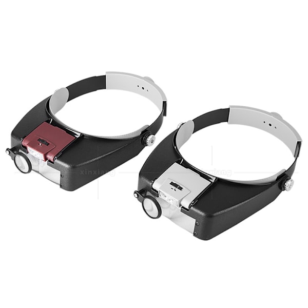 Huvudband Lupp Urmakare Handsfree Förstoringsglas med Li