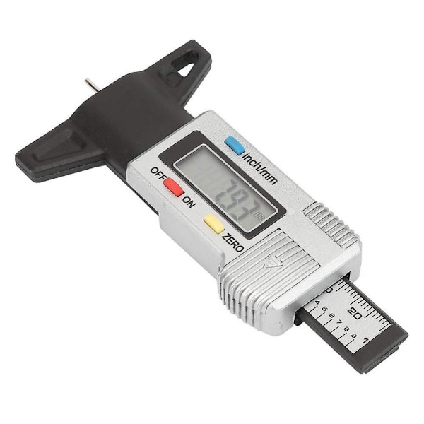 Profesjonell LCD digital dekkmåler inspeksjonsdybdemåler i 0-25,4 mm Tre