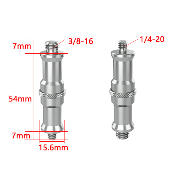 Pack Ljusstativadapter 3/8\" till 1/4\" gängad adapter för mikrofonhållare på kamerastativ