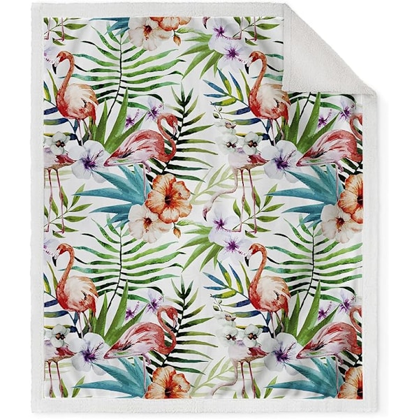 100*150cm Flamingo Sherpa Pläd Kast Teckning Mysig Lätt Hållbar Säng Soffa Pläd för Soffa Stol Säng Barnpresent Kvinnor