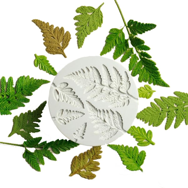 1 st Blad Silikonform Fondant Tårta Växter Blommor Blad Dekorat