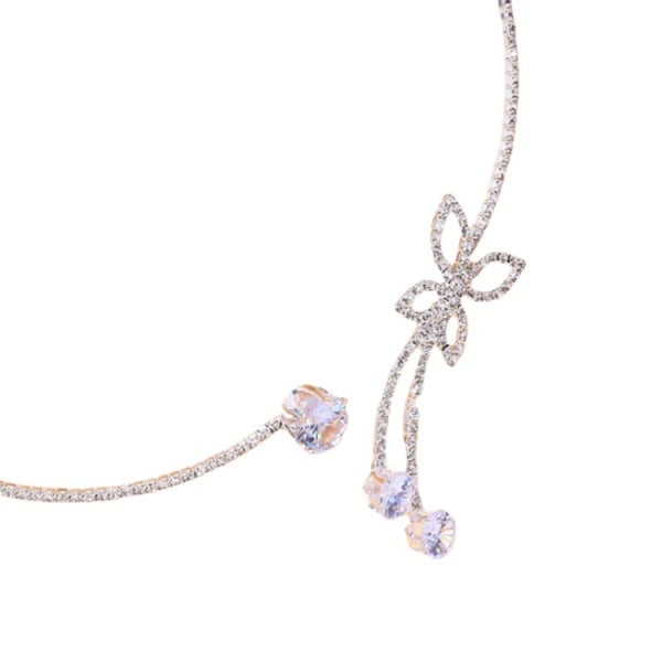 Diamond Butterfly Halsband för kvinnor Silver