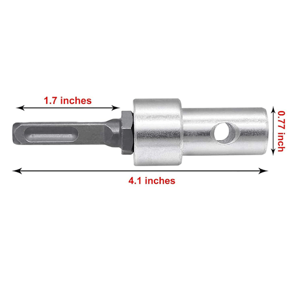 Borradapter, Gängadapter, 1/2\" Nyckellös Chuck, M13 x 15mm Rund Skaft