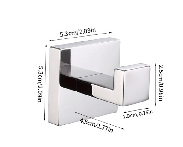 Klädhängare i rostfritt stål, kromfinish, kromsilver, 1-pack