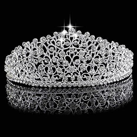 Dronning Bryllup Krone Sølv Krystal Brud Tiaraer Prinsesse Brude H