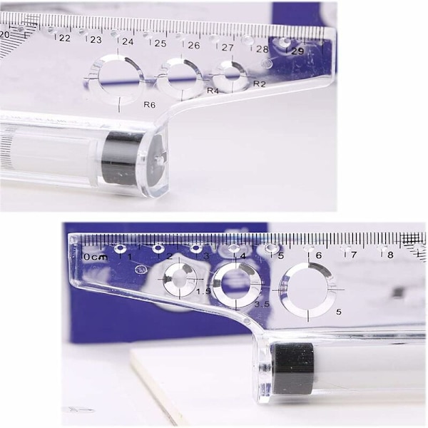 Parallel Roller Ruler, 30 Rullende Parallel Ruler, Parallel Tegner Ruler, Multi-Purpose Drafting Ruler, Multi-Purpose Plastic Rolling Parallel Ruler, For Vinkler Og Parallelle Linjer