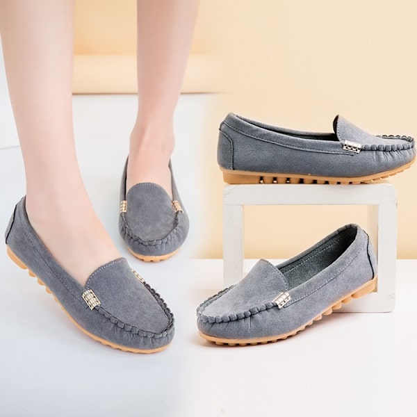 Herr Tilden mockasinslippers i mocka