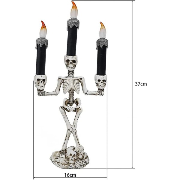 Dödskalle Ljus Ljus, Kreativ Spöke Hand Ljus Lampa Spökhus Med Sku