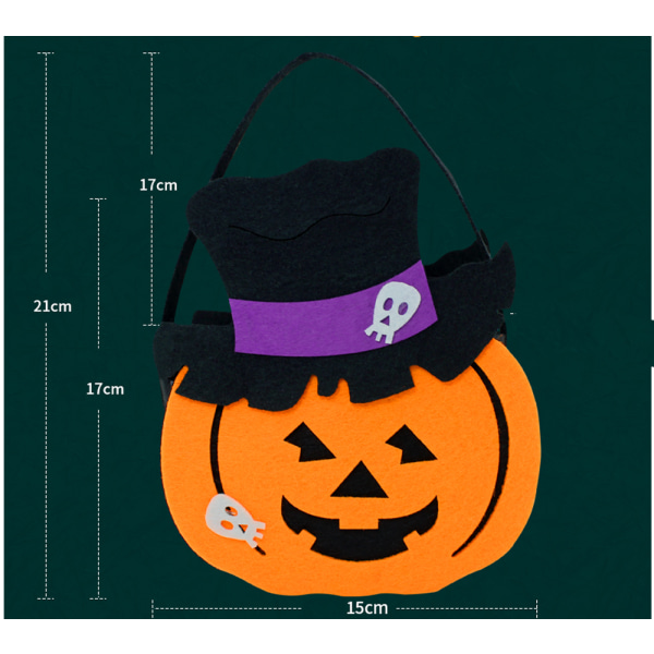 Halloween godteripose Trick or Treat-pose Holdbar barnas gresskar