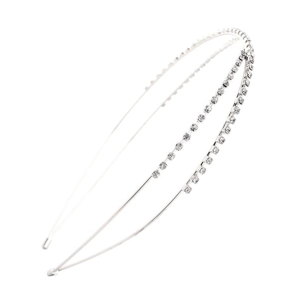 3-pack Rhinestone Pearl Glitter Sparkly Silver Metal Hårklämmor S