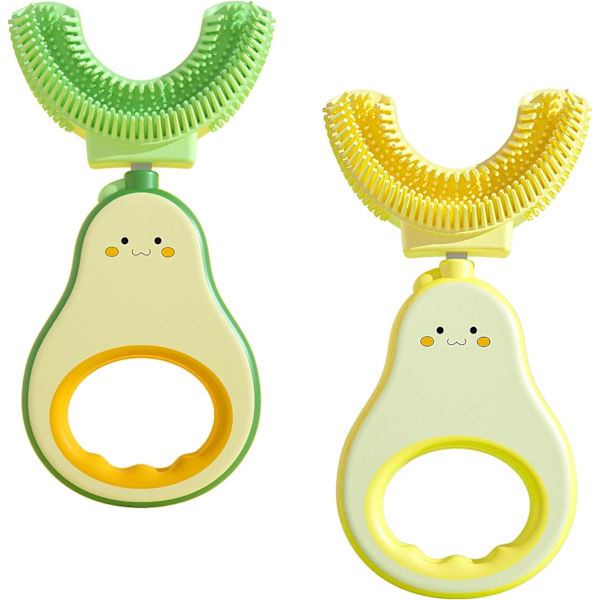 2-pack toddler , U-formad tandborste med mjuk silikon
