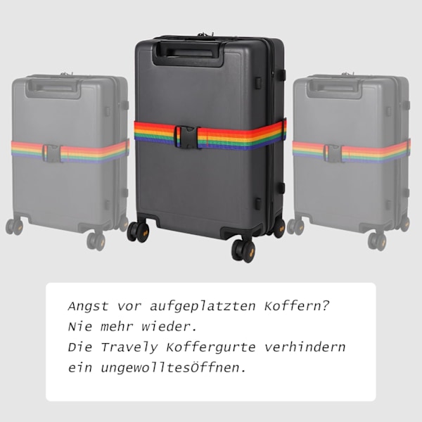 Justerbare Bagasjeremmer med Elastisk Belte Spenne Krossbagasje Reise Stropp for Koffert Bagasje Klips for Reisekoffert Bagasjerem