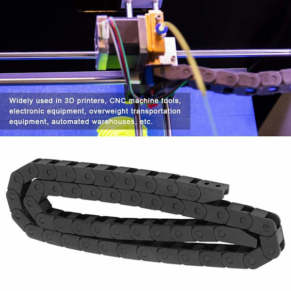 1m Kabelkæde Sort Nylon Håndledsrem Strømkæde Bro til 3D