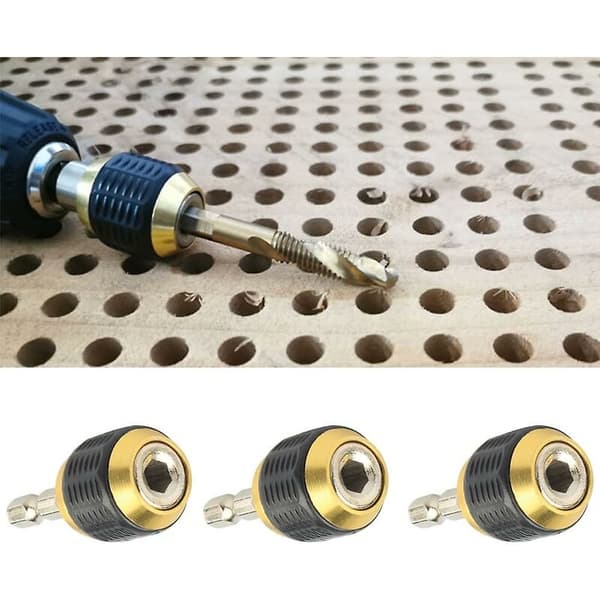 3 stk Drill Chuck Universal 1/4\" Hex Håndtak Retractable Drill Chuc