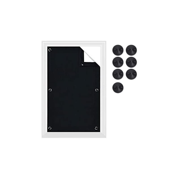 Blackout rullegardin til ovenlys, rullegardin til ovenlys, rullegardin til mørklægning med sugekopper, ingen boring, solbeskyttelse til vinduer og døre, soveværelsesgardin, nem at installere 57x100cm sort