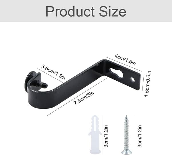 Paket Gardinstångs Takfästen, Gardinstångs Fästen, Gardinstångshållare, Gardinstångs Väggfästen, 22mm Innerdiameter