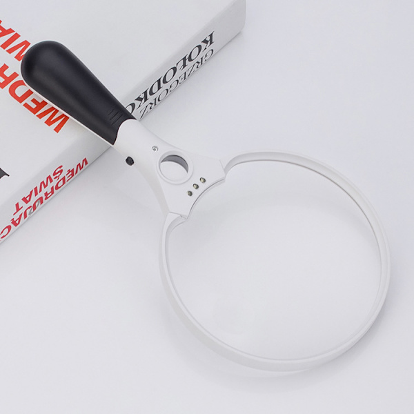 Stor förstoringsglas med LED-ljus - 2X 4X 25X förstoring L