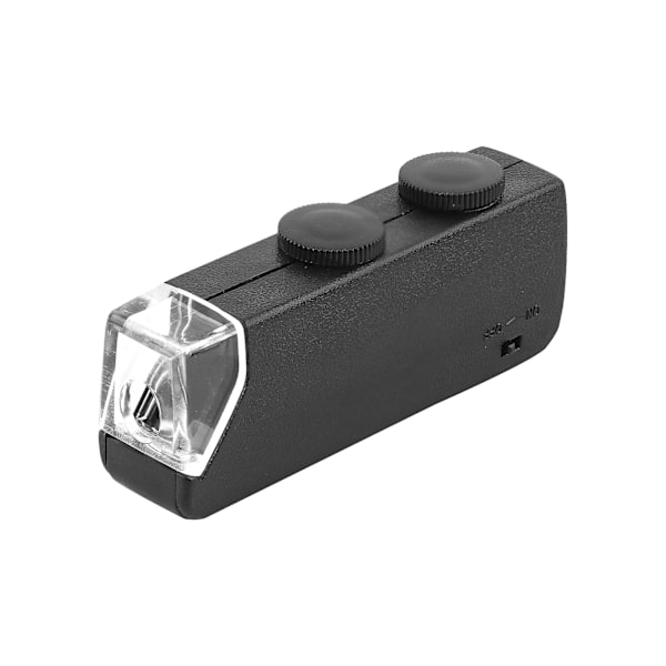 60-100X Justerbar LED-upplyst Mikroskop Handhållen Förstoringsglas Port
