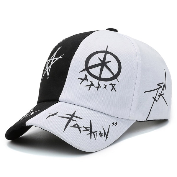 Unisex graffiti baseballcaps, K-pop Boys Outdoor Snapback Hat， Bla