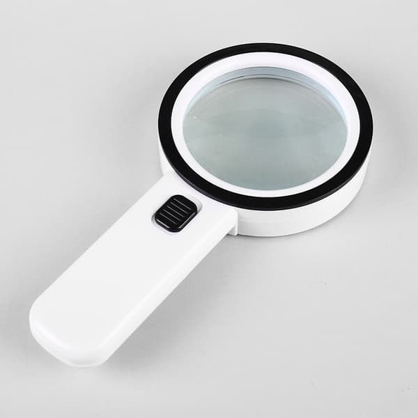 Lighted Reading Magnifier, 30X Magnifier with 12 LED Light, Handh