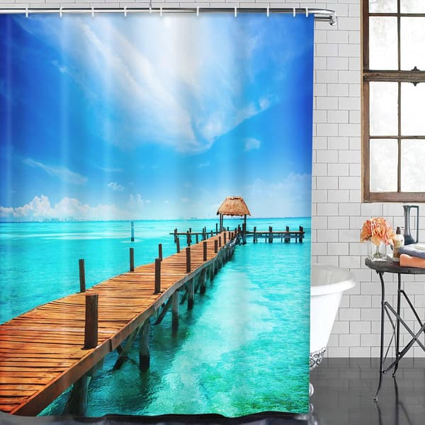 Strand Ocean Island baderomsett, med baderomstekstiler OG TEPPE