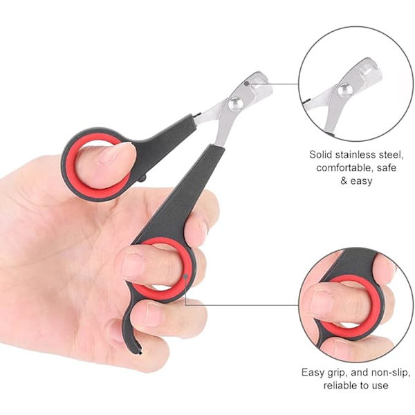 Fågelklosax Grooming Tool Nagelsax Trimmer Husdjur Fågel Papegoja Små Djur Tillbehör för Små Fåglar Papegoja