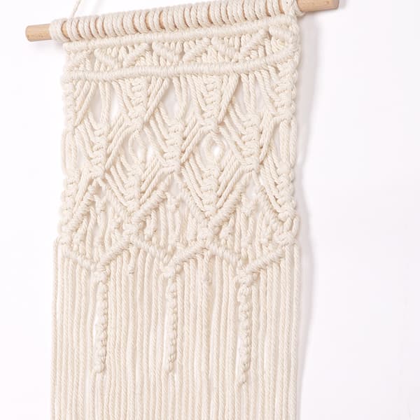 Pieni seinävaate, kudottu boheemi deco-seinavaate, mini macrame-seinämatto