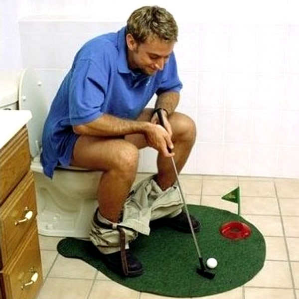Toilet Time Golf Game Set - Øv minigolf på ethvert toilet/bad