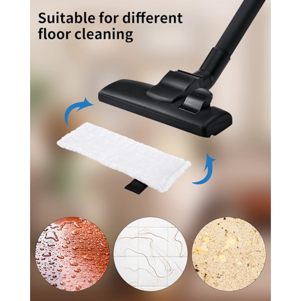 10-pack Mikrofiber Ångrengöringsdukar Ersättningsångmoppdynor för Karcher Easy Fix SC2 SC3 SC4 SC5 Tillbehör Moppdukar