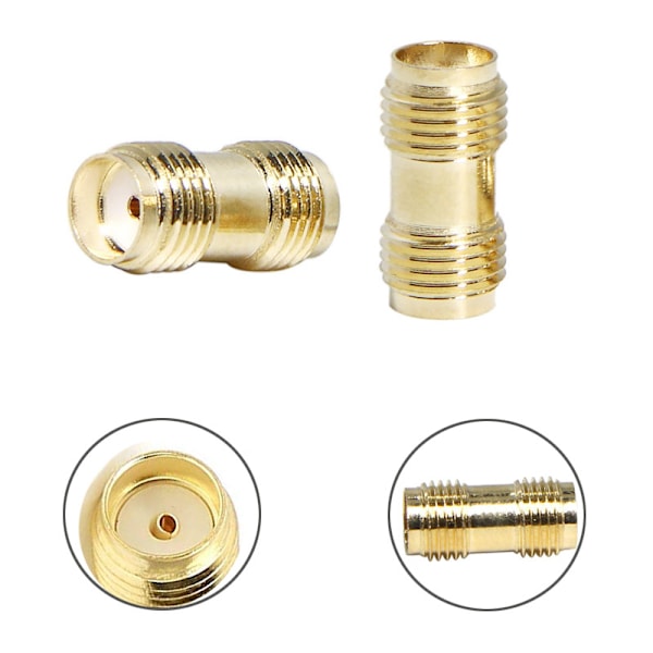 SMA Hon till SMA Hon RF Koaxial Adapter Guldpläterad Adapter för Wi-Fi Antennförstärkare Radiosignalförlängningskabel (10-pack)