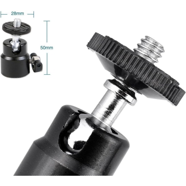 1/4 tommers blitsskoadapter med ekstra blitsskoadapter-skrue for kameraer, videokameraer, smarttelefoner, Gopro, LED-videolys, mikrofon, videomonitor (2 pakker)