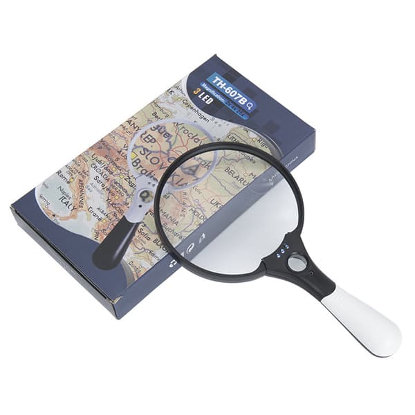 Lighted Reading Magnifier, Magnifying Glass with LED Light, Handh