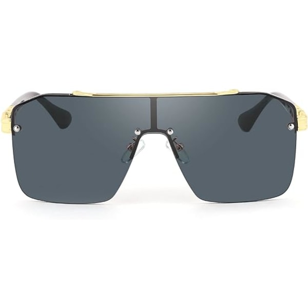 Elegant Oversized One Piece Frameless Sunglasses