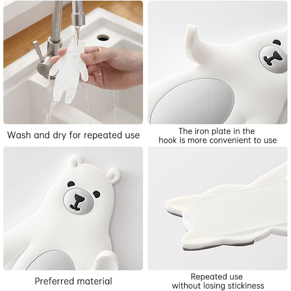 Cartoon Animal Shaped Hook Punch-free Foldable Hook Multifunction