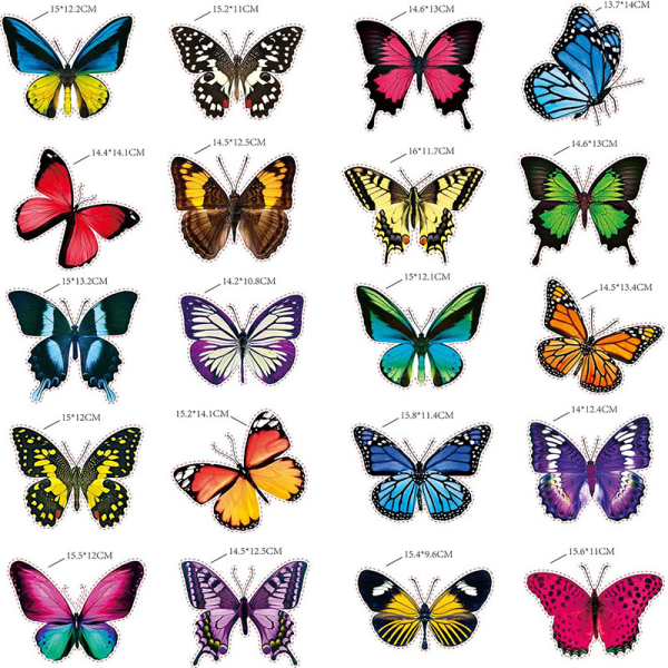 Ca 20 st Butterfly Window Stickers, Butterfly Wall Stickers f