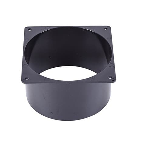 Kanalforbindelsesflens, 75-120mm ABS veggflensforbindelse, veggluftkanalforbindelse for ventilasjonsrør (100mm)