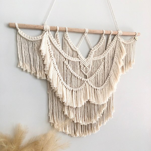 Macrame väggbonad vävd för hand bohemisk stil dekoration