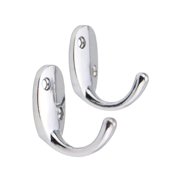 10 stk. Robe Hook, Poleret Krom, Møbel Hardware Garderobe Coa