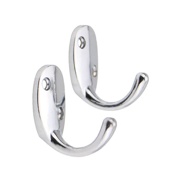 10 stk. Robe Hook, Polert Krom, Møbel Hardware Garderobe Frakk