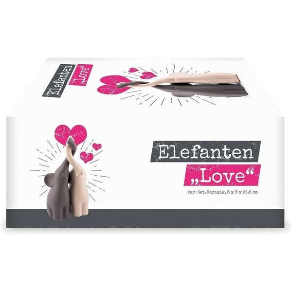 Elefant-elskere - Højde: 25,5 cm