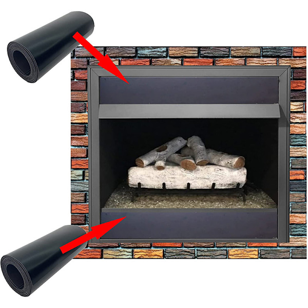 (101,6×10,16cm) 2 STK Magnetisk skorstensprop, indvendig skorstenstrækbeskytter, ventilationsdæksel, forhindrer varmetab, magnetisk pejseskærm