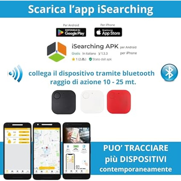 Air Bluetooth GPS Locator Kompatibel Apple Tags iOS - Android Smart Tags S