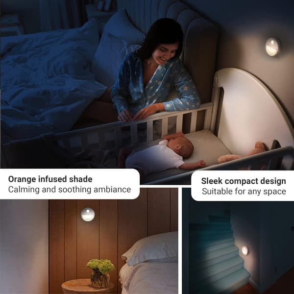 LED-nattlys, innendørs bevegelsessensorlys, trådløst selvklebende LED-lys