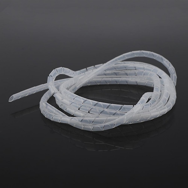 Spiral Kabelwrap til Kabelstyring 15m Hvid 6mm til PC TV Hjem Kontor