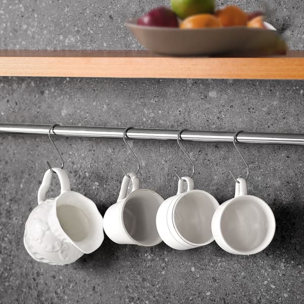 20-pack 6,5 cm Kraftiga S-krokar S-formade Krokar för Kök, Badrum, Sovrum och Kontor (Silver)
