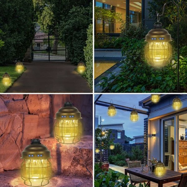 USB-laddningsbar LED-campinglampa, 3-läges campinglykta