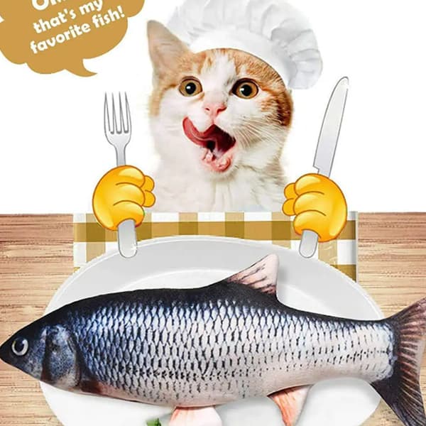 Crucian Carp Leksaker, Simrobot Katt Leksaker Fisk Akvarium Interagera