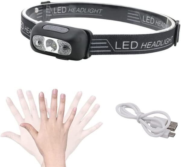 Superlys lysføler mini LED-hodelykt, Led-hodelykt oppladbar