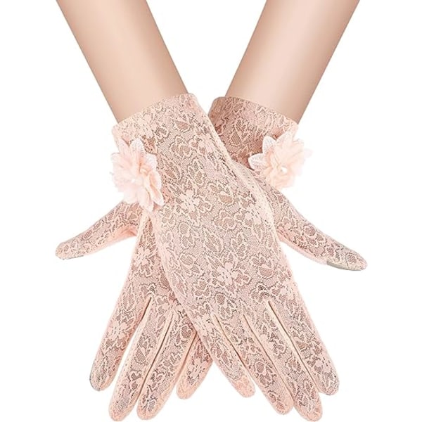 Lady Lace Floral Gloves Elegante korte blondehandsker Sommerhandsker f