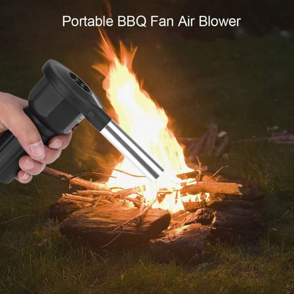 Portabel Elektrisk Fläkt Batteridriven för Grillning, Kolgrill